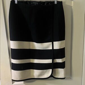 Pendelton wool cotton faux wrap skirt